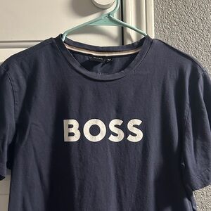 Boss Dark Blue Tee with White Logo